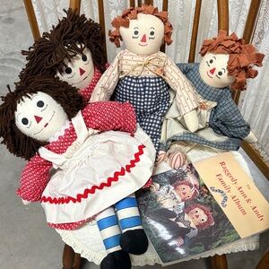 Raggedy Ann and Andy Dolls Set